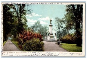 1905 Washington Place Monument Sculpture Statue Rochester New York NY Postcard 