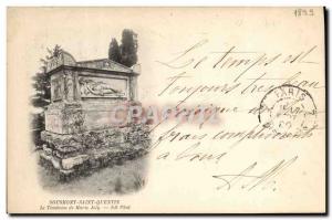 Old Postcard St. Quentin Sousmont The tomb of Marie Joly map 1899