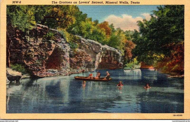 Texas Mineral Wells The Grottoes On Lovers' Retreat Curteich