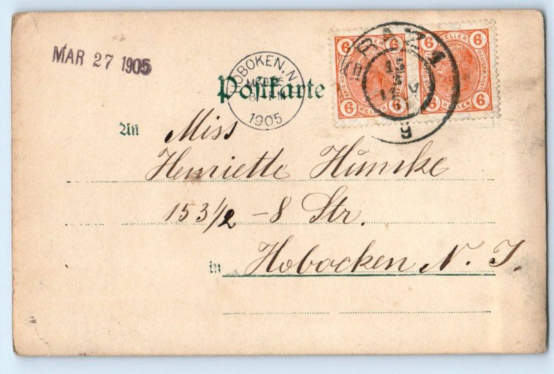 Graz Styria Austria Postcard Main Square with Castle Hill c1905 RPPC Photo