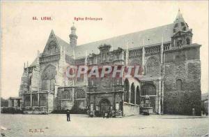 Old Postcard Liege Church St Jacques