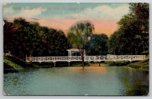 Iowa Des Moines Bridge in Ingersoll Park1918 Weehawken NJ Postcard A26