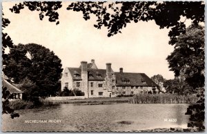 Michelham Priory England Museum Lake View Real Photo RPPC Postcard