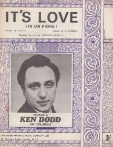 It's Love Ken Dodd Columbia Record Sheet Music