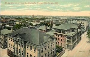 SC-CHARLESTON-BIRD'S EYE VIEW FROM ST. MICHAEL'S CHURCH-R...