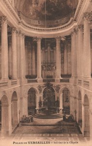 Vintage Postcard 1910's Interior Royal Chapel Palace of Versailles Paris France