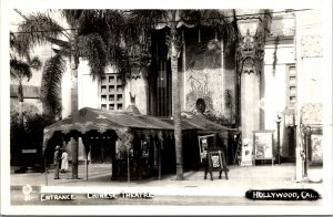 Real Photo Postcard Entrance to Chinese Theatre in Hollywood, California ~139712