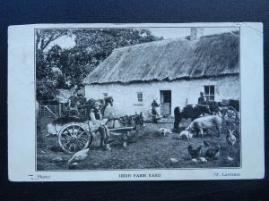 Ireland Country Life AN IRISH FARM YARD c1912 Postcard by W. Lawrence