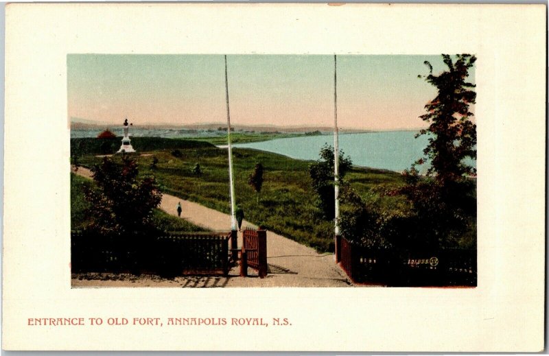 Longfellow Entrance to Old Fort Annapolis Royal NS Vintage Postcard R20