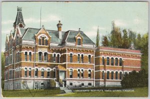 Vintage Collegiate Institute Owen Sound Ontario Canada Litho Postcard 1910 H81