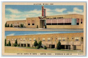 c1940 Silver Wing Inn Santa Fe Drive Exterior Building Denver Colorado Postcard