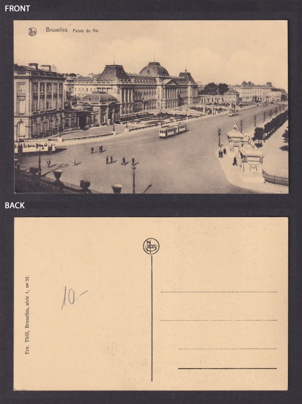 Vintage Postcard Belgium Brussels Royal Palace