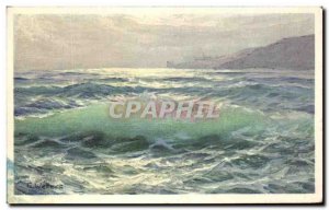 Old Postcard Waves Wetters