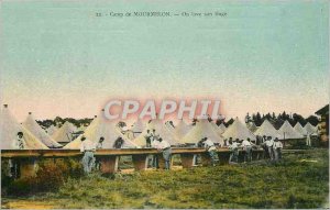 Old Postcard Camp Mourmelon is washed his linen Militaria