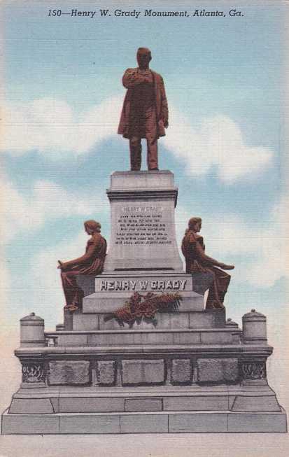 Henry W Grady Monument - Atlanta GA, Georgia - Linen