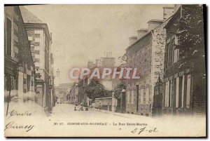 Old Postcard Conde Sur Noireau Rue St Martin