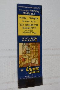 LaChance Plumbing Co. Crane Plumbing Materials Advert 20 Strike Matchbook Cover