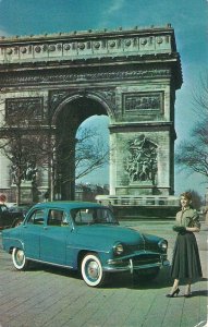 Paris, France, Advertising, France Car Simca Aronde, 1958, Beautiful Woman, Arch