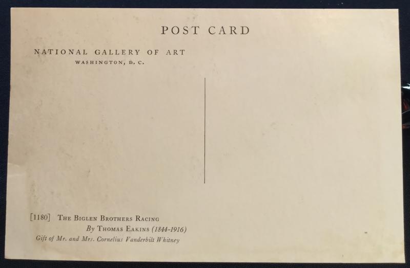 Postcard Unused National Gallery of Art Washington DC Thomas Eakins LB
