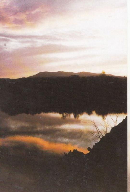 Sunset Pentland Hills from Duddington Loch Mount Fuji Marine Expedition Postcard