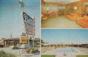  Delta Lodge Restaurant Dumas AR Multi View Interior Neon Lions postcard H182