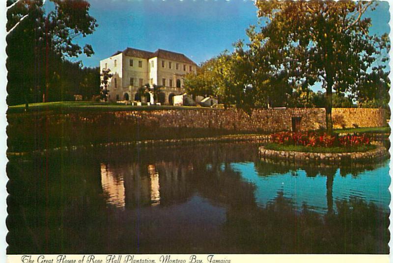 Postcard great House Rose Hall plantation Montego Bay Jamaica  # 3664A