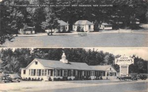 Howard Johnson Restaurant Cabins West Thornton New Hampshire 1950 postcard