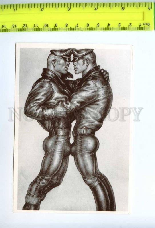 219203 Tom of FINLAND gay theme drawing tattoo old postcard