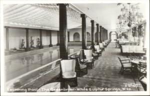 White Sulphur Springs WV Greenbriar Swimming Pool Real Photo Postcard