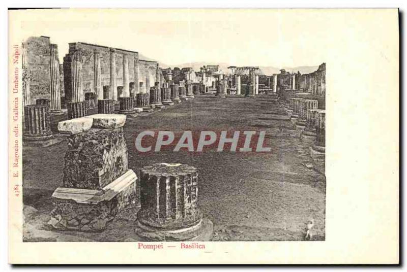 Old Postcard Pompei Basilica