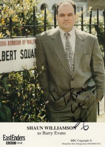 Shaun Williamson as Barry Evans Eastenders Hand Signed Cast Card Photo