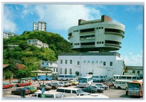 Hong Kong Postcard Peak Tower Restaurant Parking View c1950's Vintage Unposted