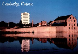 Canada Ontario Cambridge Galt View Of Old Mill and Modern Highrise