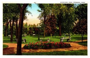 Postcard PARK SCENE Ottumwa Iowa IA AR7662