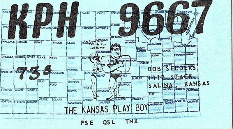 QSL Radio Card From Salina Kansas KPH 9667 