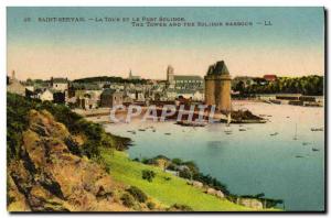 Old Postcard Saint Servan The Tower and The Port Solidor