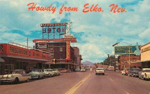 1950s Elko Nevada occupation autos Colorpicture Postcard 26-338