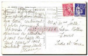 Old Postcard Megeve winter resort