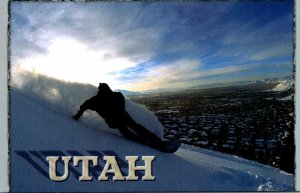 Utah Board Wasatch Mountains Skiing Scene 2001