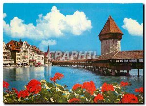 Postcard Modern Lucerne Chapel Bridge