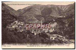 Old Postcard Luceram Vue Generale Cime de Braus and cervix & # 39Abbe Nice su...