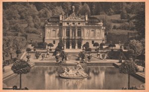 Vintage Postcard Castle Linderhof Near Oberamergau By King Ludwig Ettal Germany