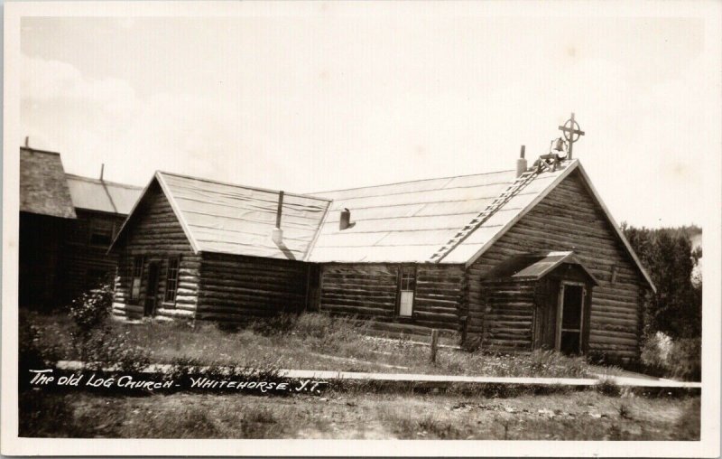 Old Log Church Whitehorse Yukon YT Unused Gowen Sutton RPPC Postcard G17