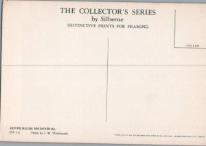 Jefferson Memorial Cherry Blossoms Washington DC Continental Postcard