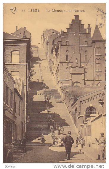 Liege , Belgium , PU-1912 : La Montagne de Bueren