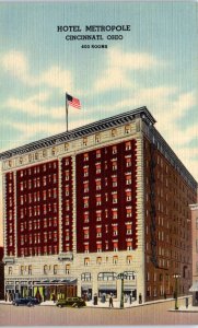 1930s Hotel Metropole Cincinnati Ohio Postcard