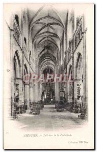 Postcard Old Treguier Interieur De la Cathedrale