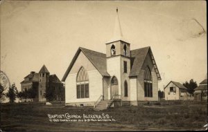 Alcester SD South Dakota Baptist Church c1910 Real Photo Postcard