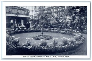 c1940 Scene From Entrance Jewel Box Forest Park St Louis Missouri Linen Postcard