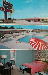 Postcard Oklahoma Tulsa Western Capri Hotel Restaurant swimming pool 23-10717